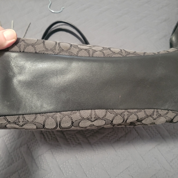 Coach Black and Gray Signature Tote